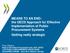 MEANS TO AN END: the OECD Approach for Effective Implementation of Public Procurement Systems Getting really strategic