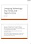 Emerging Technology: Key Trends and Opportunities