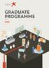 graduate programme 2018