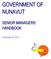 GOVERNMENT OF NUNAVUT SENIOR MANAGERS HANDBOOK