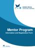 Mentor Program. Information and Registration Form
