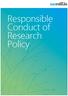 Responsible Conduct of Research Policy