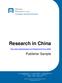 Research in China.  Publisher Sample