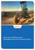 Environmental Resources Management for the mining industry