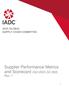 IADC GLOBAL SUPPLY CHAIN COMMITTEE. Supplier Performance Metrics and Scorecard (GU-IADC-SC-002) Rev. 1