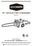 16 12A ELECTRIC CHAINSAW