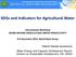 SDGs and Indicators for Agricultural Water