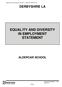 EQUAL ITY AND DIVERSITY IN EMPLOYMENT STATEMENT