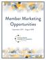 Member Marketing Opportunities