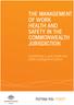 THE MANAGEMENT OF WORK HEALTH AND SAFETY IN THE COMMONWEALTH JURISDICTION. Establishing a work health and safety management system