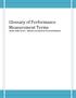 Glossary of Performance Measurement Terms Ontario Public Service Reference Document for Provincial Ministries
