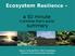 Ecosystem Resilience. a 50 minute (I promise that's quick) summary. Nancy Shackelford, PhD Candidate School of Environmental Studies