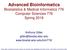 Advanced Bioinformatics Biostatistics & Medical Informatics 776 Computer Sciences 776 Spring 2018