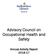 Advisory Council on Occupational Health and Safety. Annual Activity Report
