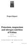 Potassium, magnesium and nitrogen nutrition of Estima