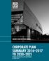 DEFENCE CONSTRUCTION CANADA CORPORATE PLAN SUMMARY TO