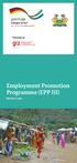 Employment Promotion Programme (EPP III)