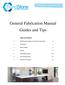 General Fabrication Manual Guides and Tips