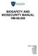 BIOSAFETY AND BIOSECURITY MANUAL HM