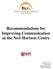 Recommendations for Improving Communication at the New Horizon Centre