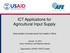 ICT Applications for Agricultural Input Supply