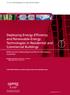 Deploying Energy-Efficiency and Renewable-Energy Technologies in Residential and Commercial Buildings