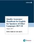 Quality Assurance Handbook for English for Speakers of Other Languages