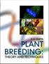 PLANT BREEDING: THEORY AND TECHNIQUES