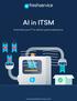 AI in ITSM. Automate your IT to deliver great experience.