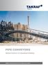 PIPE CONVEYORS. Optimal Solutions for Specialised Handling TENOVA. INNOVATIVE SOLUTIONS FOR METALS AND MINING