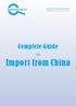 Complete Guide to Import from China