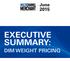 June EXECUTIVE SUMMARY: DIM WEIGHT PRICING