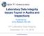 Laboratory Data Integrity Issues Found in Audits and Inspections