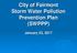 City of Fairmont Storm Water Pollution Prevention Plan (SWPPP) January 23, 2017