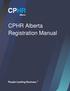 CPHR Alberta Registration Manual