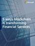 5 ways blockchain is transforming Financial Services