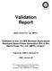 Validation Report. Matrix Power Pvt. Ltd. (MPPL)
