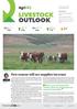 LIVESTOCK OUTLOOK. New season will see supplies increase. There is an expectation lamb numbers will be up, given the good run many have had to date.