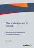 Waste Management in Ireland: Benchmarking Analysis and Policy Requirements