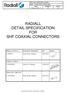 RADIALL DETAIL SPECIFICATION FOR SHF COAXIAL CONNECTORS