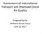 Assessment of International Transport and Improved Ozone Air Quality. Prepared by the Midwest Ozone Group June 22, 2017