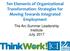 Ten Elements of Organizational Transformation: Strategies for Moving Towards Integrated Employment. The Arc Summer Leadership Institute July, 2017