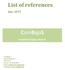 List of references. ComBigaS. Jan Complete biogas solution. ComBigaS