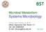 Microbial Metabolism Systems Microbiology