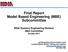 Final Report Model Based Engineering (MBE) Subcommittee