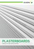 PLASTERBOARDS PRODUCTS AND APPLICATIONS