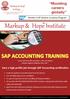 SAP ACCOUNTING TRAINING. Moulding careers globally. Markup & Hope. Institute Moulding Careers Globally