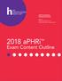 CERTIFICATIONS IN HUMAN RESOURCES. aphri TM Associate Professional in Human Resources - International TM aphri. Exam Content Outline