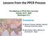 Lessons from the PPCR Process