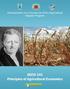Principles of Agricultural Economics. Author. TNAU, Tamil Nadu